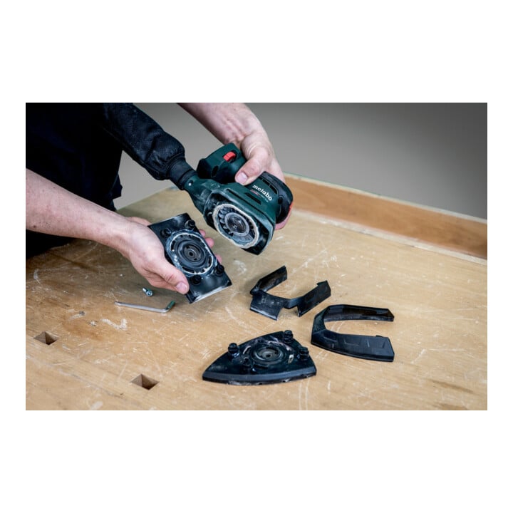 Metabo Accu-vlakschuurmachine PowerMaxx SRA 12 BL (602036840) met schuurzool van 80 x 130 mm; metaBOX 215