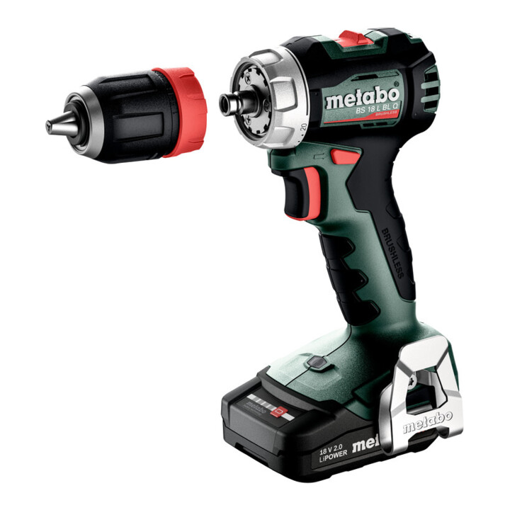 Metabo Accuboormachine BS 18 L BL Q (613156500) metaBOX 145, 18V 2x2Ah Li-Power + SC 30