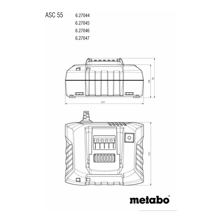METABO  Acculader, Type: ASC55