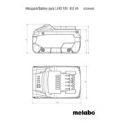 METABO  Accupack LiHD, Accucapaciteit: 10Ah-3