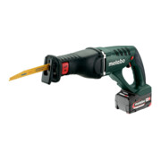 Metabo accupreciprozaag ASE 18 LTX plastic koffer; 18V 2x5,2Ah Li-Ion + ASC 55