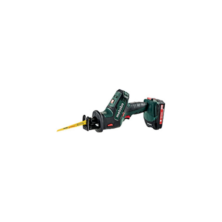 Metabo accupreciprozaag SSE 18 LTX Compacte plastic koffer; 18V 2x2Ah Li-Ion + ASC 55