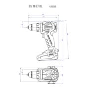 Metabo accuschroefboormachine BS 18 LT BL metaBOX 145; 18V 2x4Ah LiHD + ASC 55-4