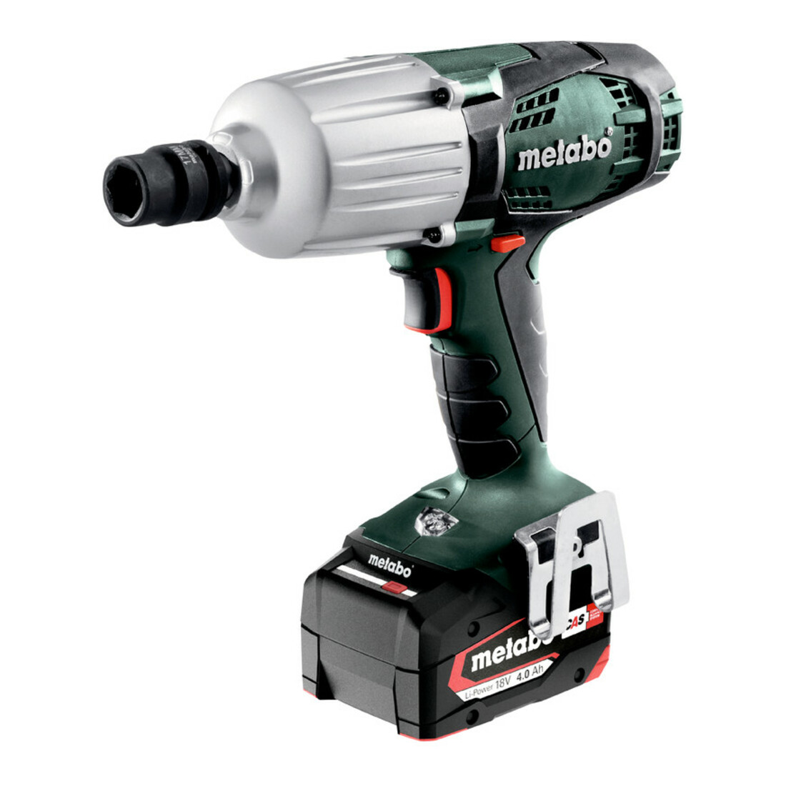Metabo accuslagmoersleutel SSW 18 LTX 600 metaBOX 145 L; 18V 2x4Ah Li-Ion + ASC 55