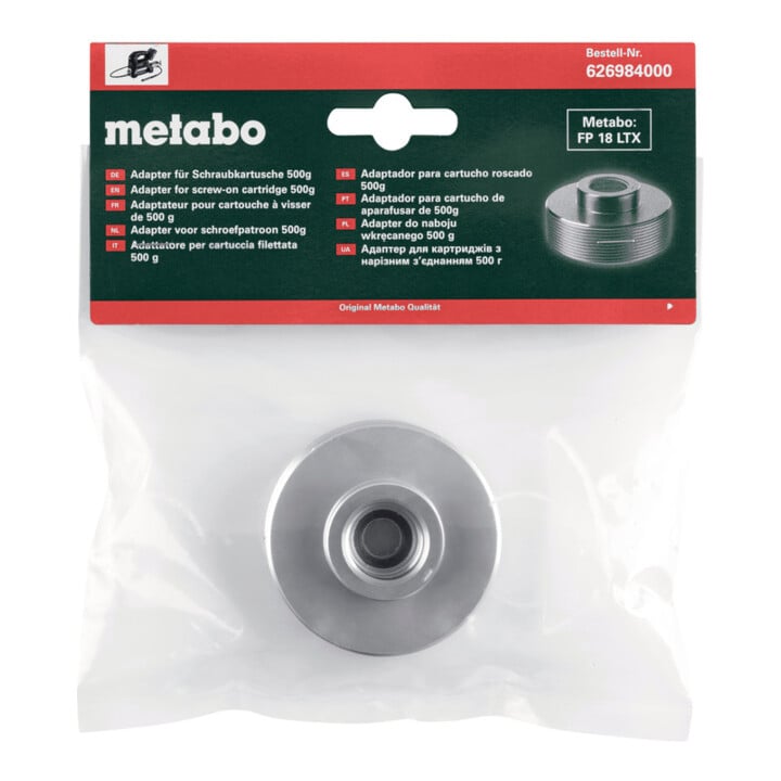 Metabo Adaptateur pour presse à graisse FP 18 LTX pour cartouche à vis 500g