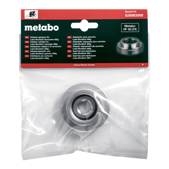 Metabo adapter accu vetspuit FP 18 LTX voor LUBE-SHUTTLE® patroon 400g