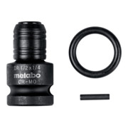 Metabo Adattatore resistente alle percussioni da 1/2" a 1/4" E6,3, 3pz., con perno e anello di sicurezza