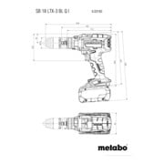 Metabo Akku-3-Gang-Schlagbohrschrauber SB 18 LTX-3 BL Q I metaBOX 145 L; 18V 2x5.5Ah LiHD + ASC 145-5