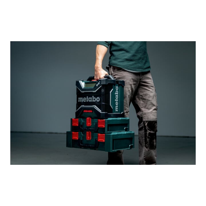 Metabo Akku-Baustellenradio RC 12-18 32W BT DAB+ (600779850) mit Akku-Ladefunktion, Karton