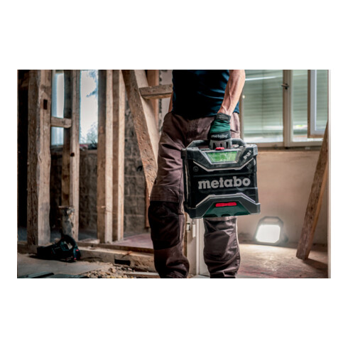 Metabo Akku-Baustellenradio RC 12-18 32W BT DAB+ (600779850) mit Akku-Ladefunktion, Karton