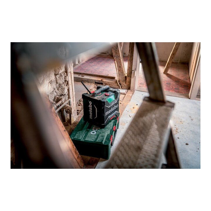 Metabo Akku-Baustellenradio RC 12-18 32W BT DAB+ (600779850) mit Akku-Ladefunktion, Karton