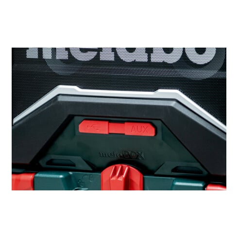 Metabo Akku-Baustellenradio RC 12-18 32W BT DAB+ (600779850) mit Akku-Ladefunktion, Karton