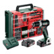 Metabo Akku-Bohrschrauber BS 18 L BL Set (613155710) mit 74-teiliger Mobiler Werkstatt, Kunststoffkoffer, 18V 2x2Ah Li-Power + SC 30-1