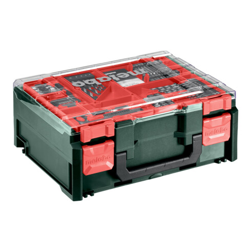 Metabo Akku-Bohrschrauber BS 18 L BL Set (613155710) mit 74-teiliger Mobiler Werkstatt, Kunststoffkoffer, 18V 2x2Ah Li-Power + SC 30