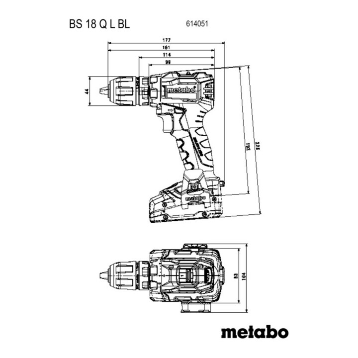 Metabo Akku-Bohrschrauber BS 18 L Set (614051710), Kunststoffkoffer
