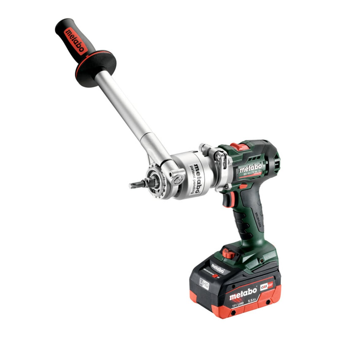 Metabo Akku-Bohrschrauber BS 18 LTX BL Q I metaBOX 145 L; 18V 2x5.5Ah LiHD + ASC 145 + Drehmomentvorsatz PowerX3