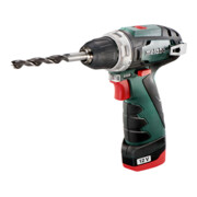 Metabo Akku-Bohrschrauber PowerMaxx BS Basic Kunststoffkoffer; 12V 2x2Ah Li-Power + LC 40