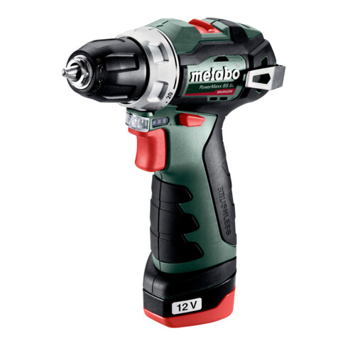 Metabo Akku-Bohrschrauber PowerMaxx BS BL Kunststoffkoffer; 12V 2x2Ah Li-Power + LC 40