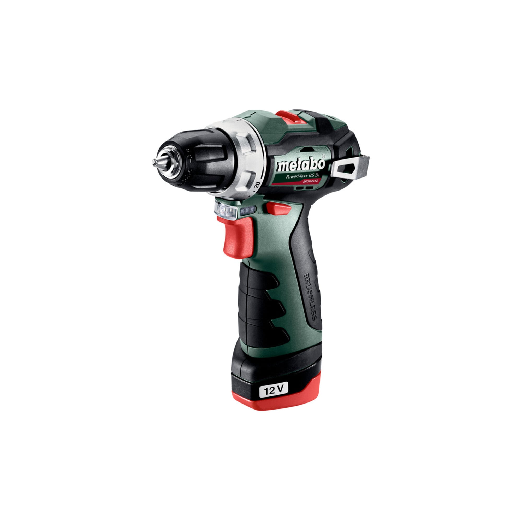 Metabo Akku-Bohrschrauber PowerMaxx BS BL Kunststoffkoffer; 12V 2x2Ah Li-Power + LC 40