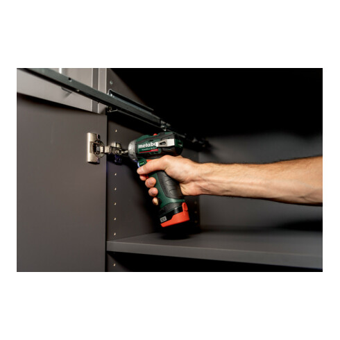 Metabo Akku-Bohrschrauber PowerMaxx BS BL Q Kunststoffkoffer; 12V 2x2Ah Li-Power + LC 40