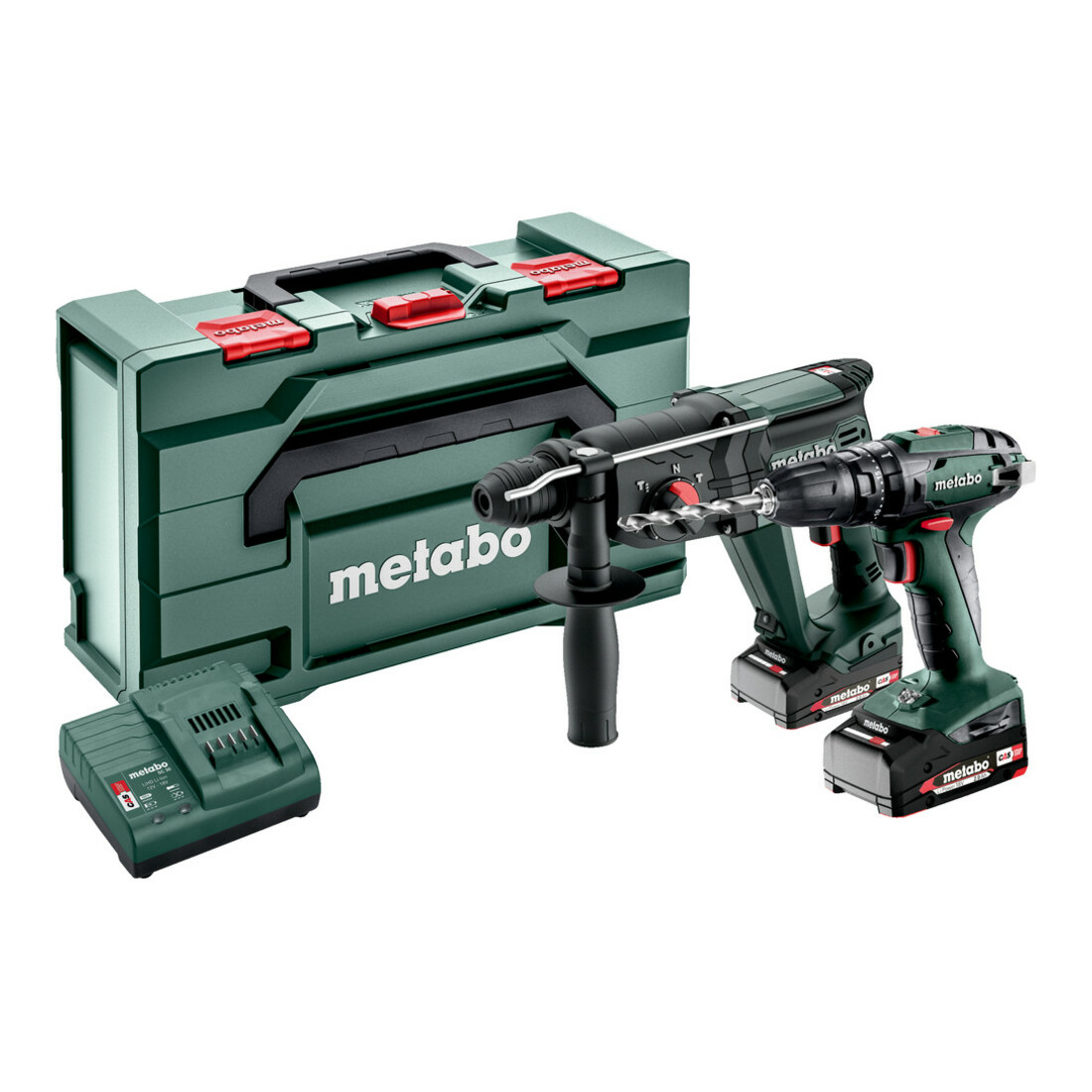 Metabo Akku Combo Set 2.3.4 18 V SB 18 + KH 18 LTX 24; metaBOX 165 L