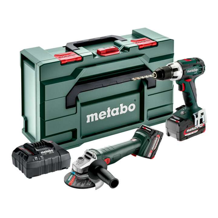 Metabo Akku Combo Set 2.4.1 18 V BS 18 LT + W 18 L 9-125 Quick; metaBOX 165 L