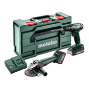 Metabo Akku Combo Set 2.4.3 18 V BS 18 + W 18 L 9-125; metaBOX 165 L