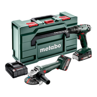 Metabo Akku Combo Set 2.4.3 18 V BS 18 + W 18 L 9-125; metaBOX 165 L