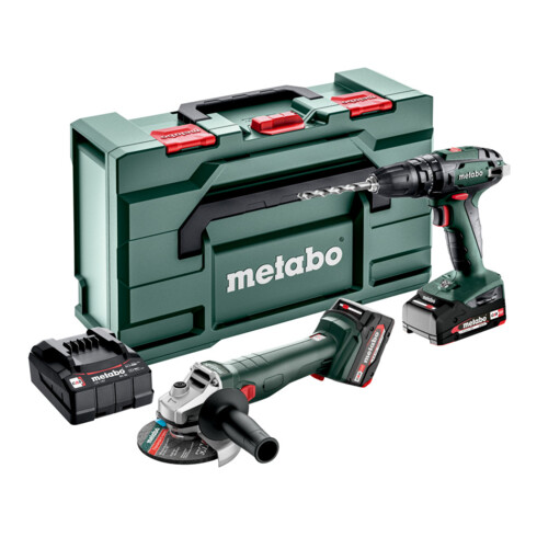 Metabo Akku Combo Set 2.4.4 18 V SB 18 + W 18 L 9-125; metaBOX 165 L