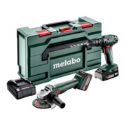 Metabo Akku Combo Set 2.4.4 18 V SB 18 + W 18 L 9-125; metaBOX 165 L