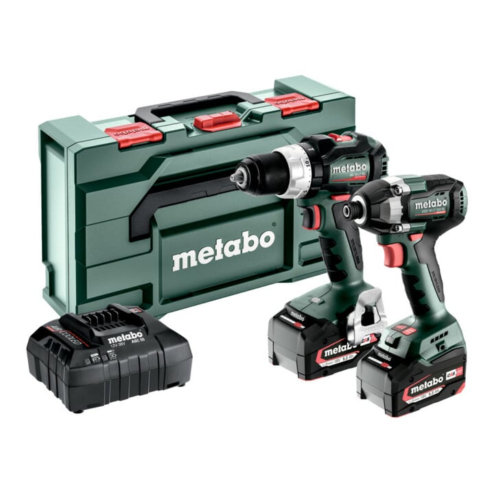 Metabo Combo Set 2.8.4 Akku-Bohrschrauber BS 18 LT BL + Akku-Schlagschrauber SSD 18 LT 200 BL 18V metaBOX 145 L 685089000