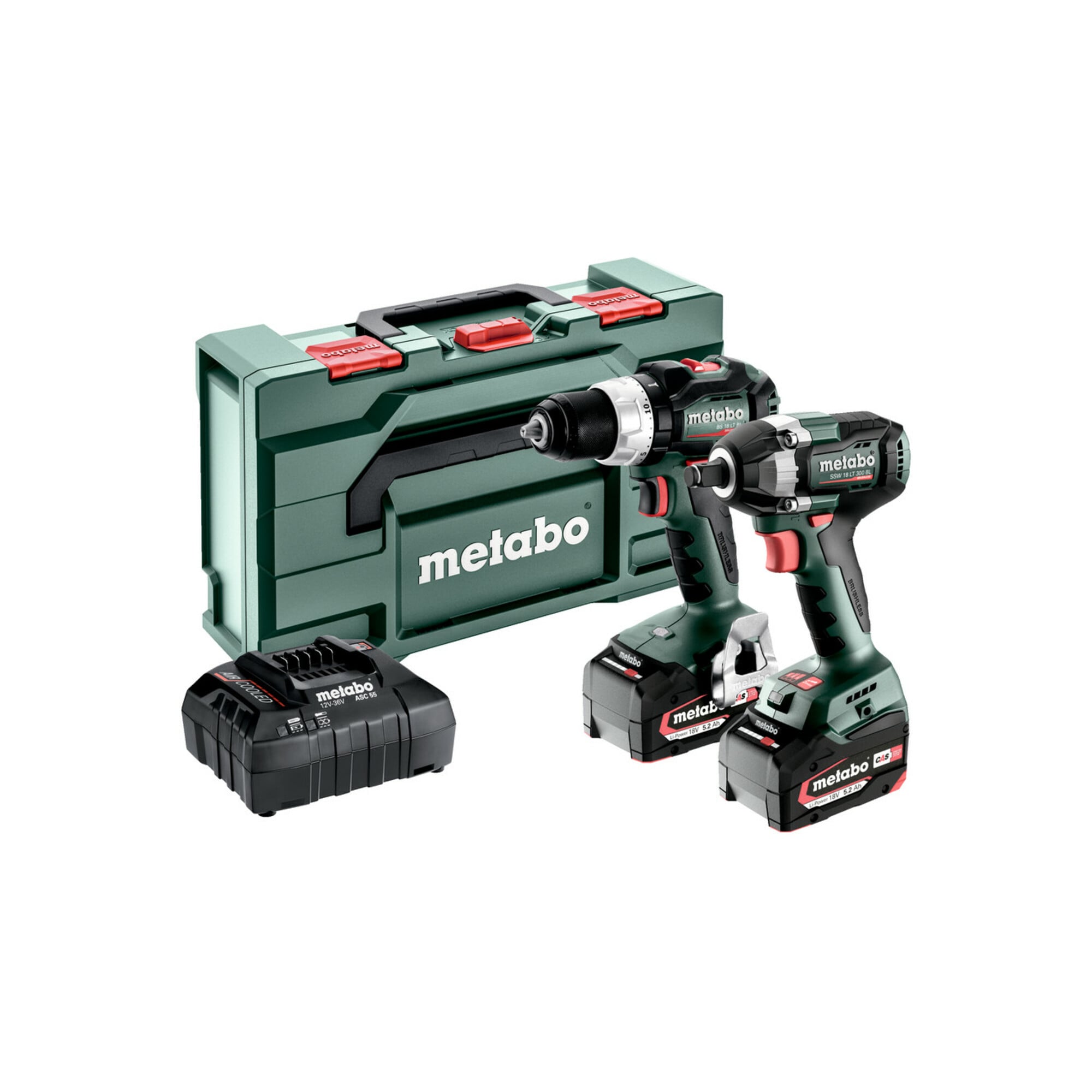 Metabo Akku Combo Set 2.9.3 18V BS 18 LT BL + SSW 18 LT 300 BL; metaBOX 145 L