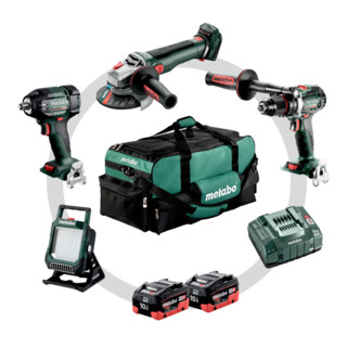 Metabo Akku Combo Set 4.3.2 18 V BS 18 LTX BL I + SSW 18 LTX 400 BL + WB 18 LT BL 11-125 Q + BSA 18 LED 4000; Karton