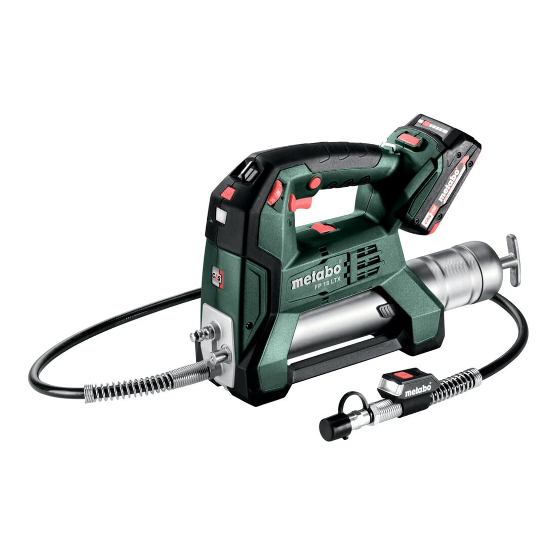 Metabo Akku-Fettpresse FP 18 LTX metaBOX 165 L; 18V 2x2Ah Li-Power + SC 30