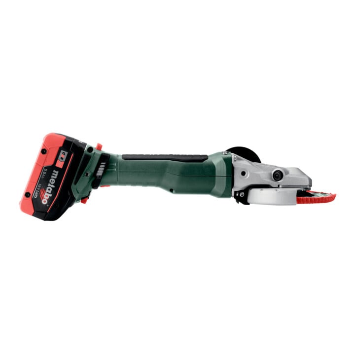Metabo Akku-Flachkopf-Winkelschleifer WVBF 18 LT BL 11-125 Quick (601307840), metaBOX 165 L