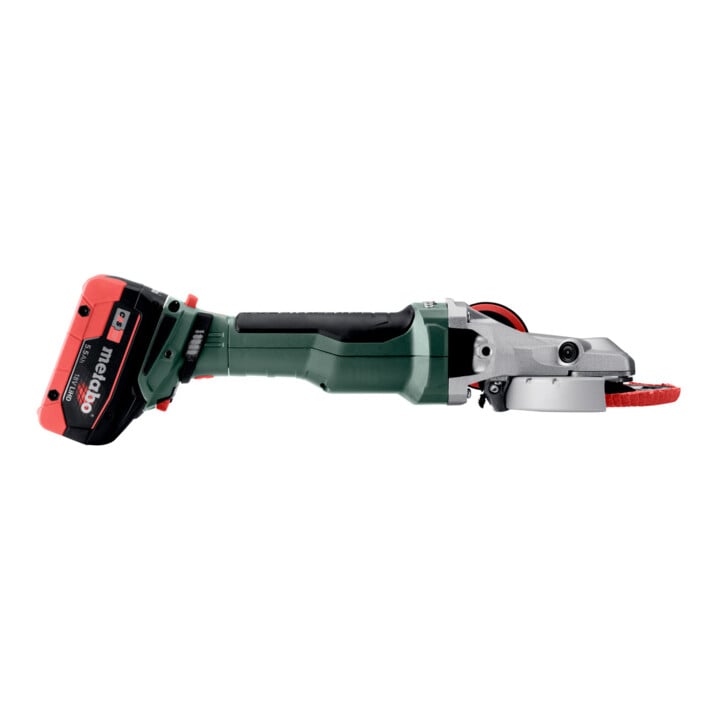 Metabo Akku-Flachkopf-Winkelschleifer WVBF 18 LTX BL 15-125 Quick (601308840), metaBOX 165 L
