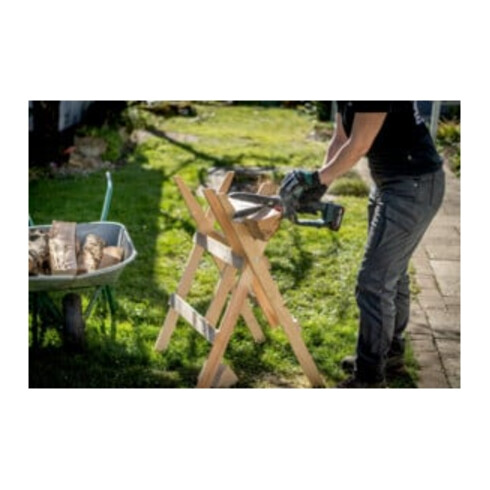 Metabo Akku-Gehölzsäge MS 18 LTX 15 (600856500) Werkzeugtasche, 18V 1x2Ah Li-Power + SC 30