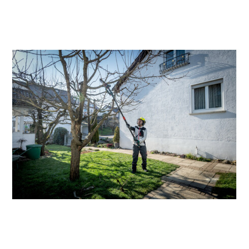 Metabo Akku-Gehölzsäge MS 18 LTX 15 Set mit Teleskopstab; Karton; 18V x +