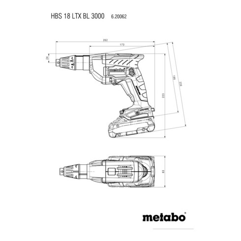 Metabo Akku-Holzbauschrauber HBS 18 LTX BL 3000 metaBOX 145 L