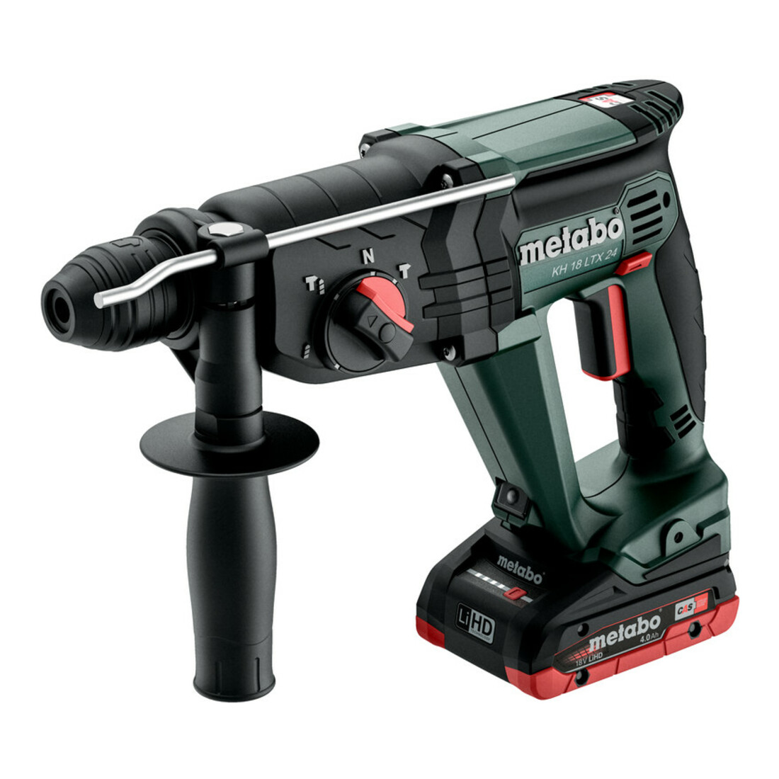 Metabo Akku-Kombihammer KH 18 LTX 24 metaBOX 165 L; 18V 2x4Ah LiHD + ASC 55
