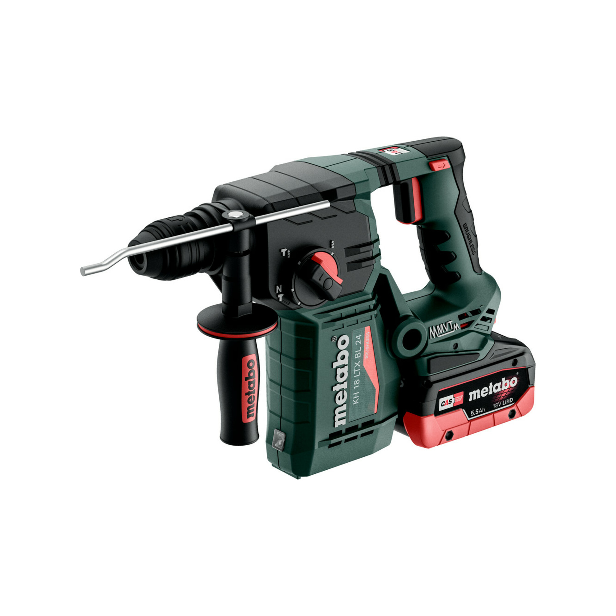 Metabo Akku-Kombihammer KH 18 LTX BL 24 metaBOX 165 L; 18V 2x5.5Ah LiHD + ASC 145