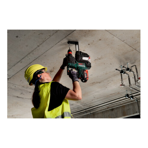 Metabo Akku-Kombihammer KH 18 LTX BL 28 Q Set ISA mit integrierter Staubabsaugung und Metabo-Quick-Wechselfutter ; metaBOX 185 XL; 18V 2x5.5Ah LiHD + ASC 145