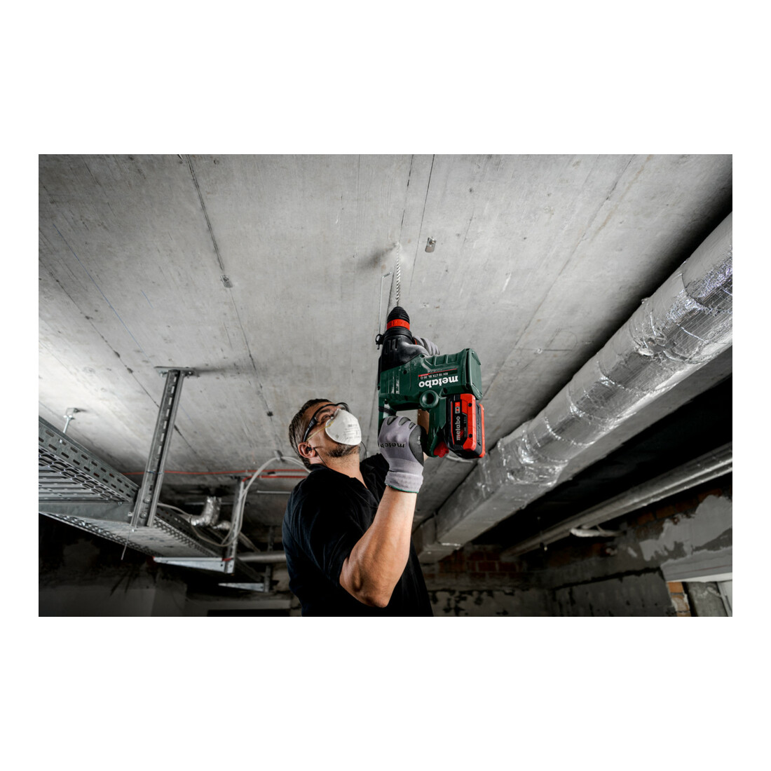 Metabo Akku-Kombihammer KH 18 LTX BL 35 Q (600813660), metaBOX 185 XL