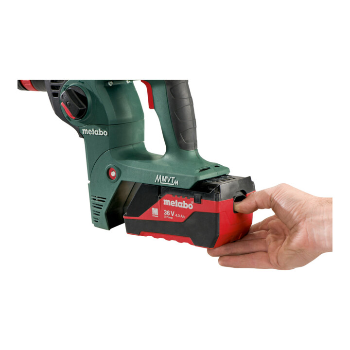 Metabo Akku-Kombihammer KHA 36 LTX mit Metabo-Quick-Wechselfutter; Kunststoffkoffer; 36V 2x5.2Ah Li-Power + ASC Ultra
