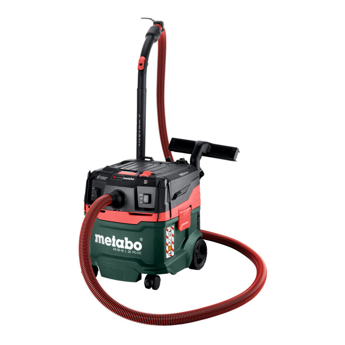 Metabo Akku-Nass-/Trockensauger AS 36-18 L 20 PC-CC (602072850) mit manueller Filterabreinigung und CordlessControl