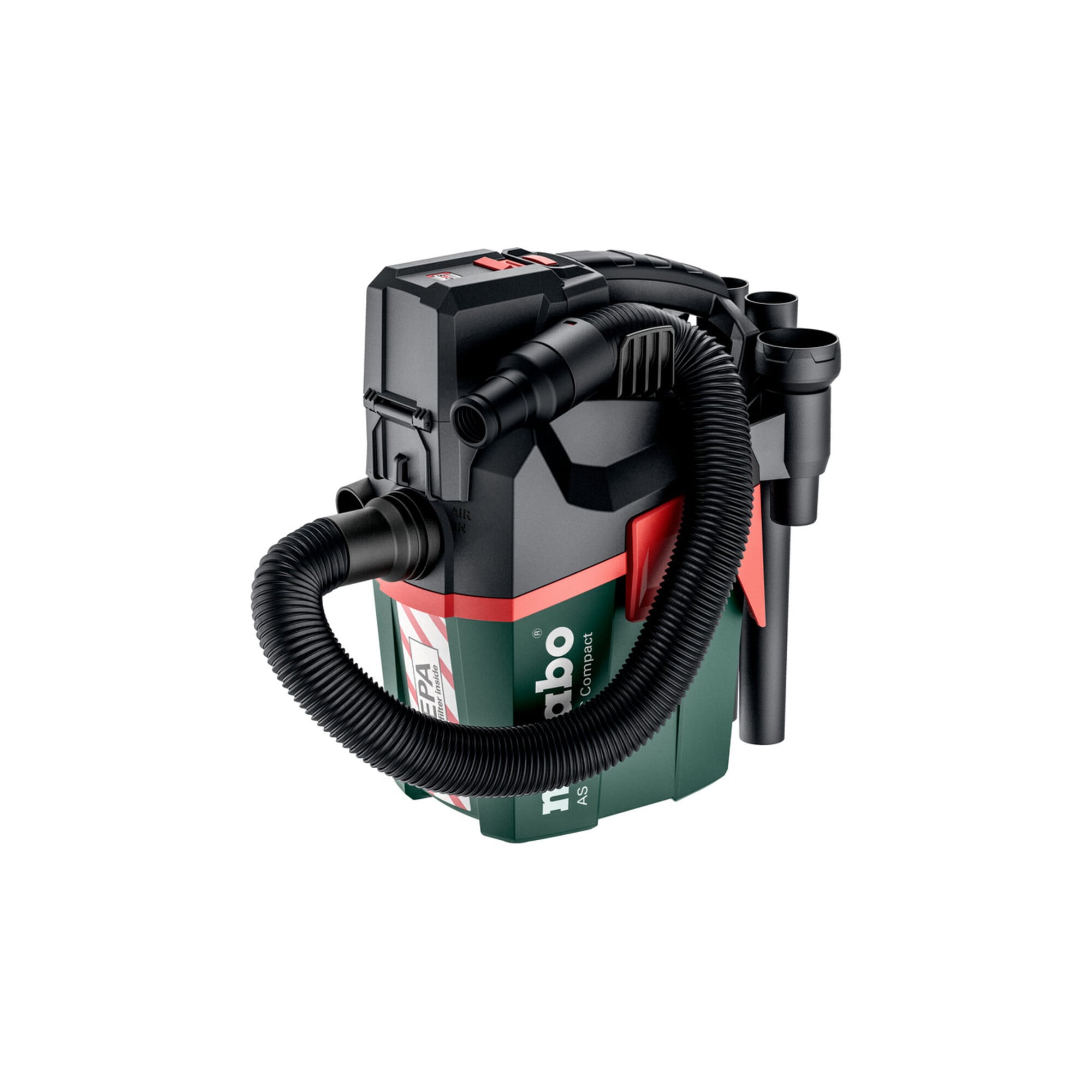 Metabo Akku-Sauger AS 18 HEPA PC Compact mit manueller Filterreinigung und HEPA Filter; Karton