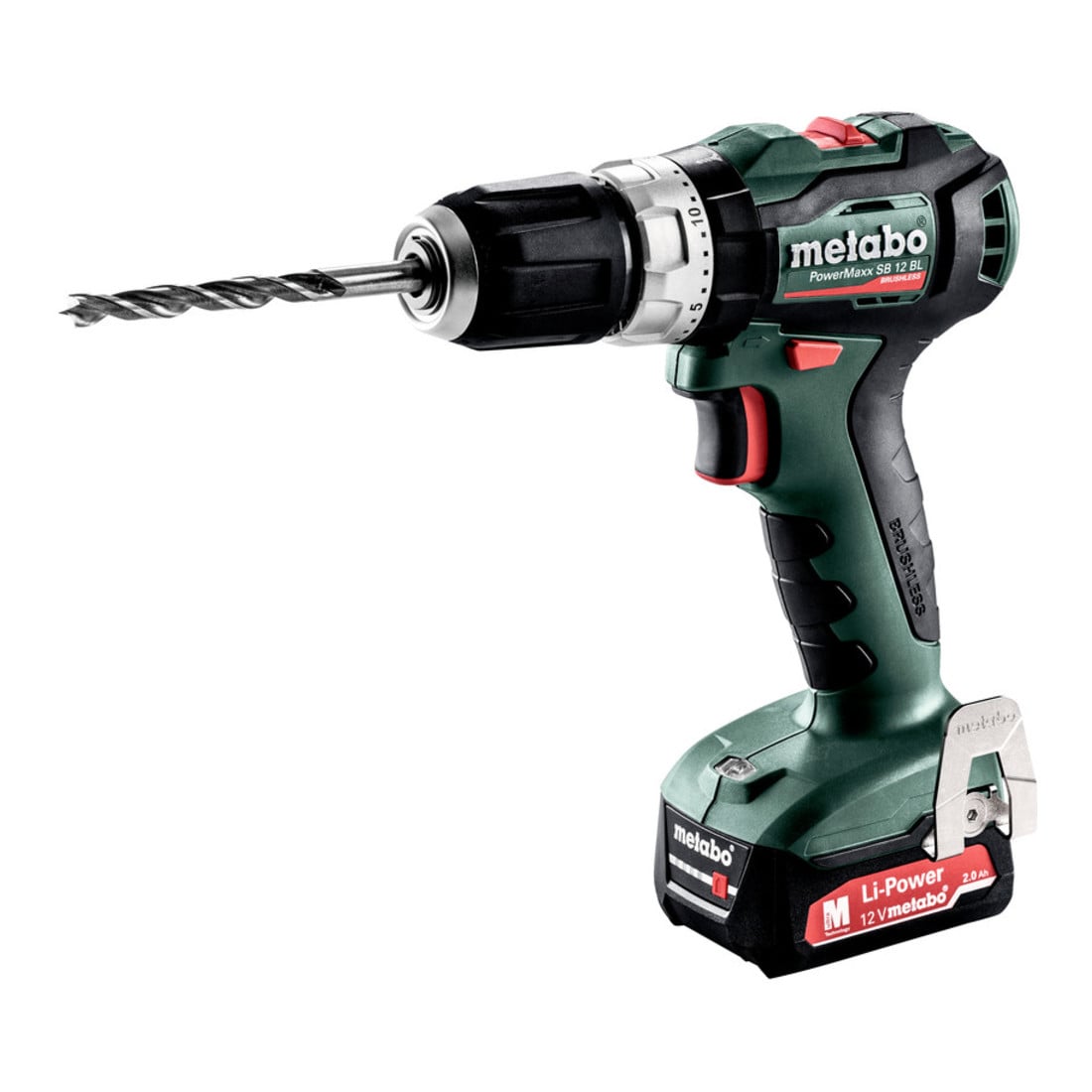 Metabo Akku-Schlagbohrschrauber PowerMaxx SB 12 BL metaBOX 118; 12V 2x2Ah Li-Power + SC 30