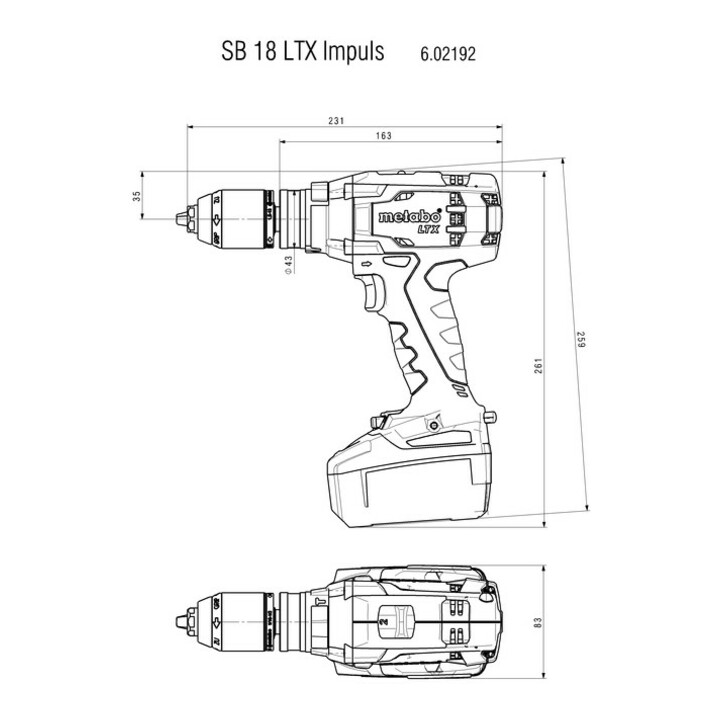 Metabo Akku-Schlagbohrschrauber SB 18 LTX Impuls Karton