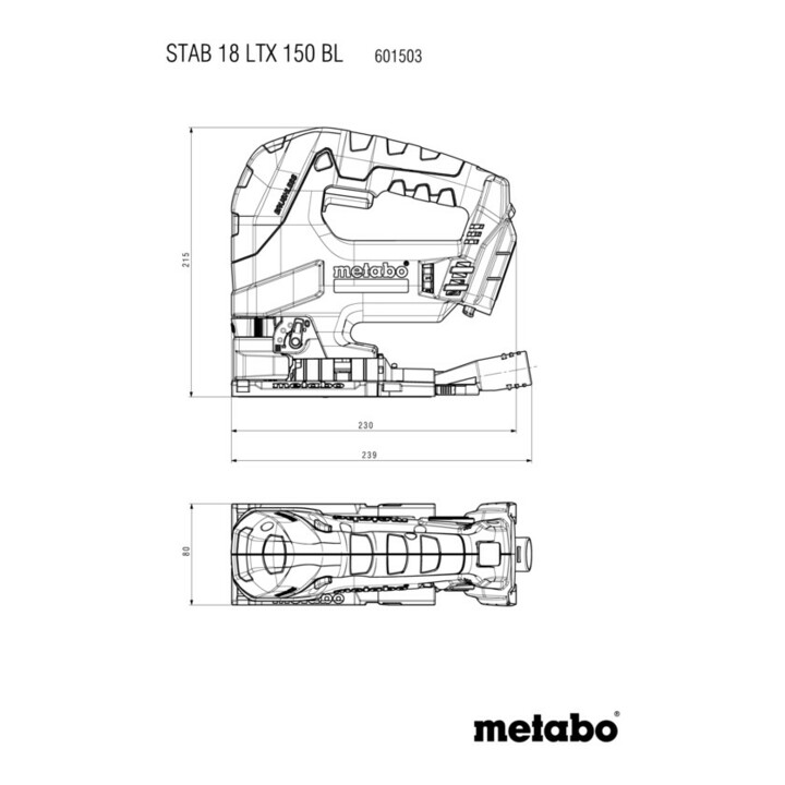 Metabo Akku-Stichsäge STAB 18 LTX 150 BL (601503850) Karton