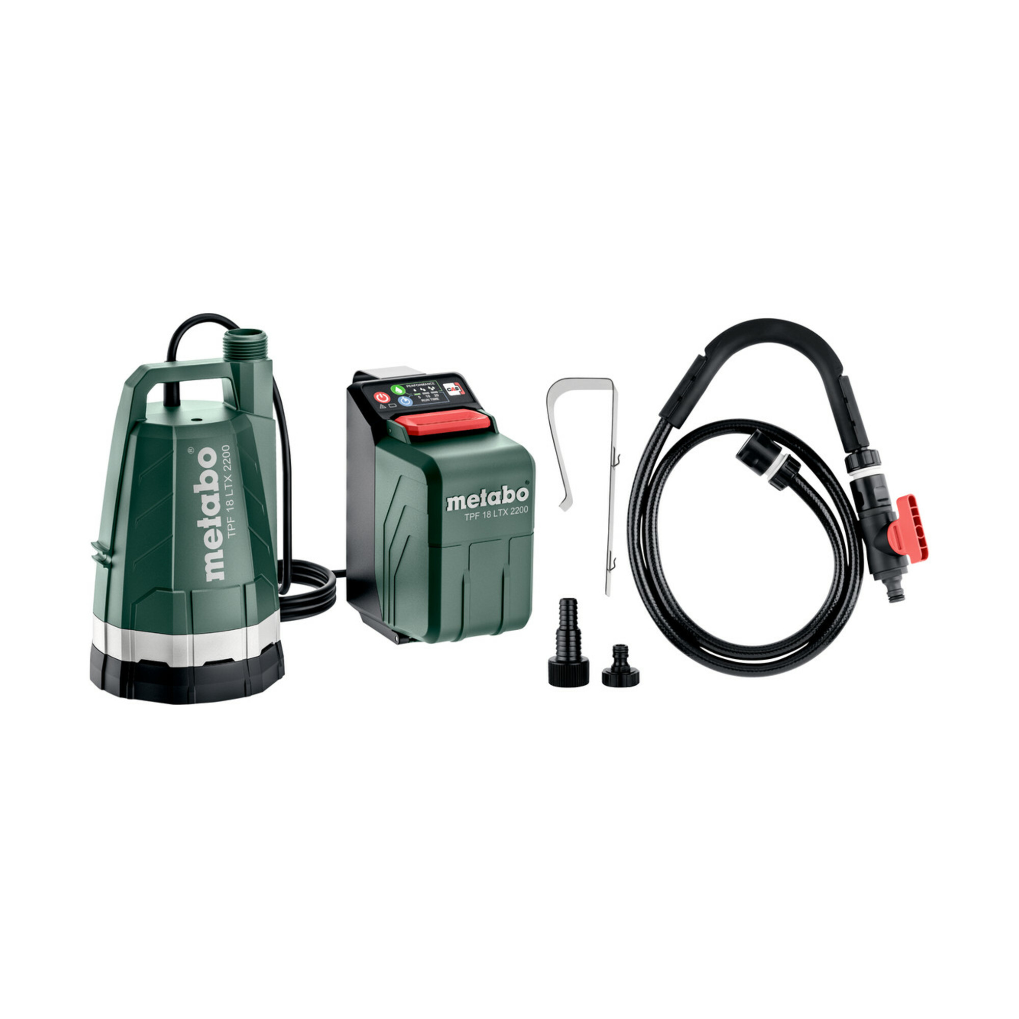 Metabo TPF 18 LTX BL Akku-Tauchpumpe mit bürstenlosem Motor und LED-Licht, Karton, 601729850